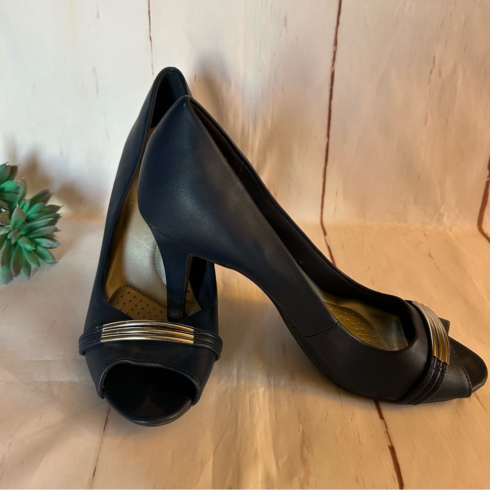 💙DEXFLEX Comfort • “Karie” Open Toe Heels - Picture 9 of 11